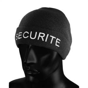 Bonnet SECURITE - acrylique | Noir