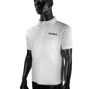 Polo SECURITE - Blanc Manches courtes