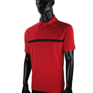 Polo rouge bande bleue - sans broderie